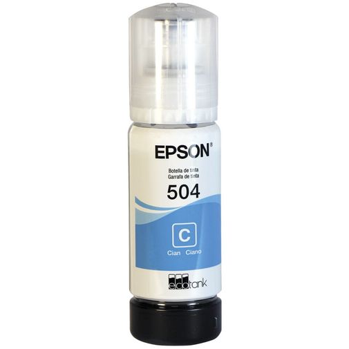 Tinta para Impresora Epson T504 Cyan | Botellas deTinta - OfficeMax