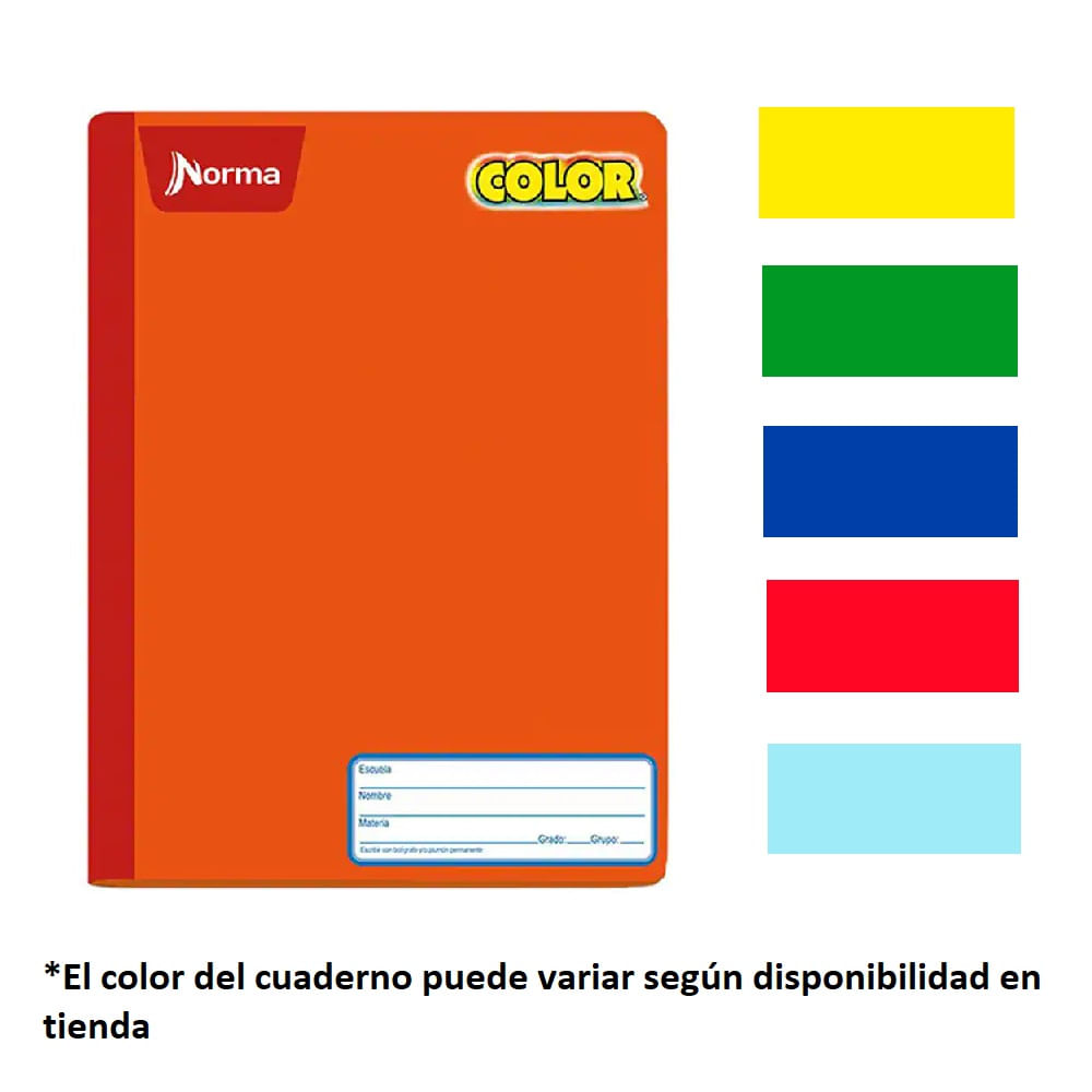 Cuaderno Francés Cosido Cuadro Grande Norma Color 100 Hojas Cuadernos Norma Kiosko 6935