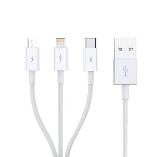Cable 3 en 1 DBUGG Blanco Cables Y Adaptadores Kiosko