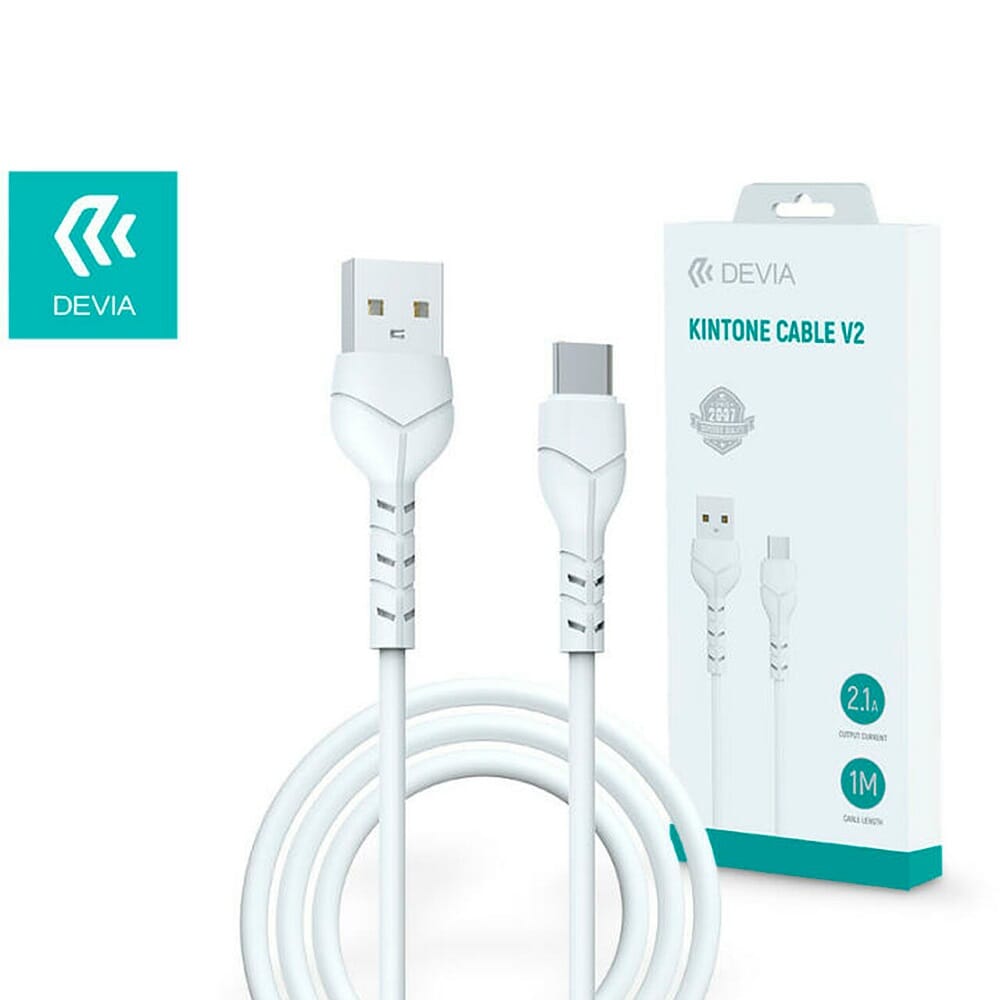 Cable USB a USBC Devia Kingtone Blanco 1 metro Cables Y Adaptadores